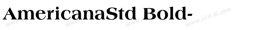 AmericanaStd Bold字体转换